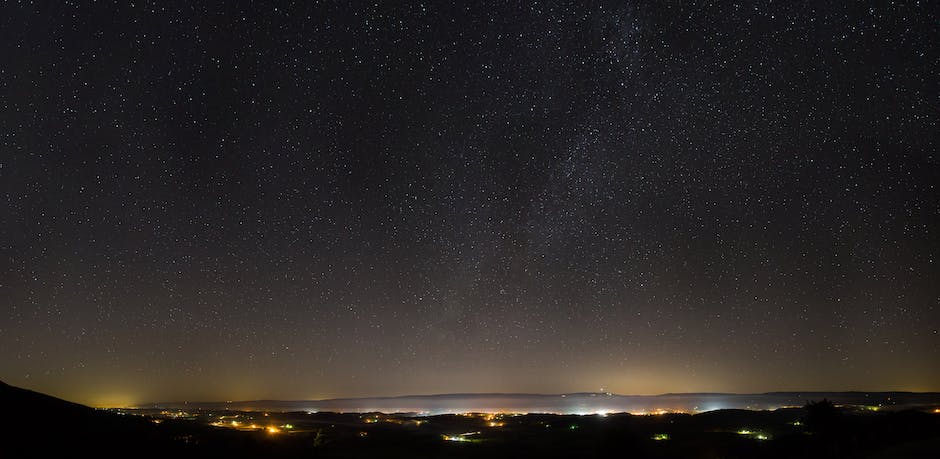 Sterne sehen bei klarem Himmel am besten